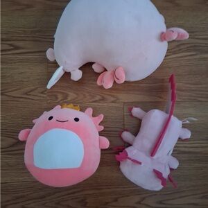 Cute Pink Axolotl Plush Toy Set